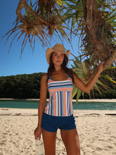 Load image into Gallery viewer, Tankini Tummy Control Two Piece Swimsuit 2026 Women's Striped Print Modest Swimwear with Shorts Bathing Suits Beach Summer Suit