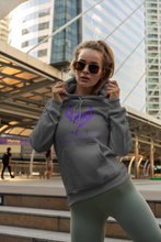 Load image into Gallery viewer, Hooded - LADIES  1850 - Purple Logo - M.F DiamondBull
