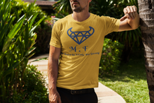 Load image into Gallery viewer, T-SHIRT - MEN`S  2000 - Blue Logo - M.F DiamondBull