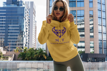 Load image into Gallery viewer, Hooded - LADIES  1850 - Purple Logo - M.F DiamondBull