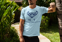Load image into Gallery viewer, T-SHIRT - MEN`S  2000 - Blue Logo - M.F DiamondBull