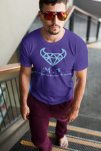 Load image into Gallery viewer, T-SHIRT - MEN`S  2000 - Light Blue Logo - M.F DiamondBull