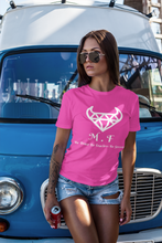 Load image into Gallery viewer, T-SHIRT LADIES - 1000L - White Logo- M.F DiamondBull