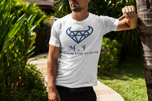 Load image into Gallery viewer, T-SHIRT - MEN`S  2000 - Blue Logo - M.F DiamondBull