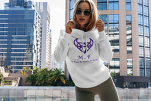 Load image into Gallery viewer, Hooded - LADIES  1850 - Purple Logo - M.F DiamondBull