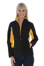 Load image into Gallery viewer, COAL HARBOUR® EVERYDAY COLOUR BLOCK SOFT SHELL LADIES' JACKET. L7604