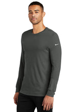 Load image into Gallery viewer, NIKE® Dri-FIT COTTON/POLY LONG SLEEVE TEE. NKBQ5230