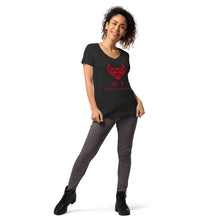 Load image into Gallery viewer, Women’s fitted v-neck t-shirt
