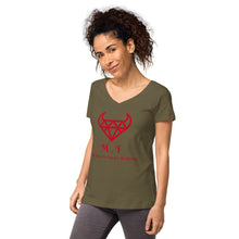 Load image into Gallery viewer, Women’s fitted v-neck t-shirt