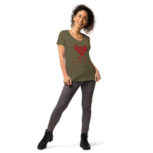 Load image into Gallery viewer, Women’s fitted v-neck t-shirt