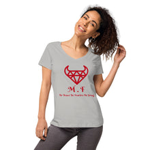 Load image into Gallery viewer, Women’s fitted v-neck t-shirt