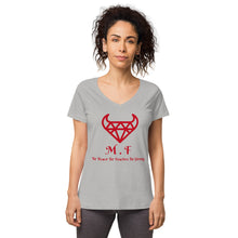 Load image into Gallery viewer, Women’s fitted v-neck t-shirt