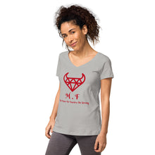Load image into Gallery viewer, Women’s fitted v-neck t-shirt