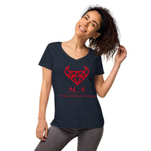 Load image into Gallery viewer, Women’s fitted v-neck t-shirt