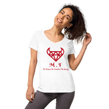 Load image into Gallery viewer, Women’s fitted v-neck t-shirt