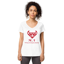 Load image into Gallery viewer, Women’s fitted v-neck t-shirt