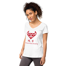 Load image into Gallery viewer, Women’s fitted v-neck t-shirt